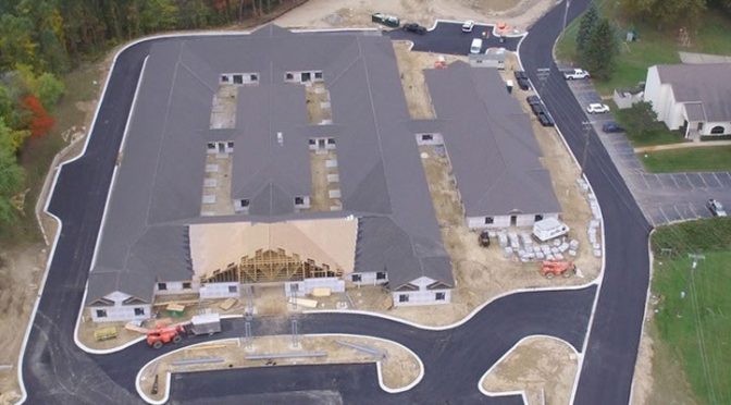 Aerial View of Lake Orion Memory Care Development