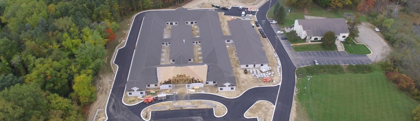 Aerial View of Lake Orion Memory Care Development